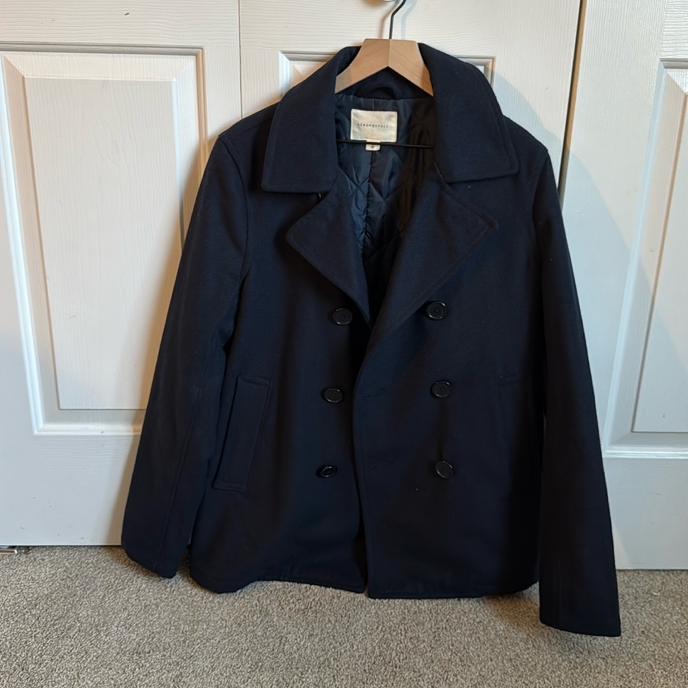 Aeropostale Men’s Navy Peacoat (size small)